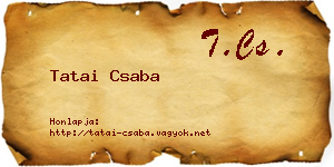Tatai Csaba névjegykártya
